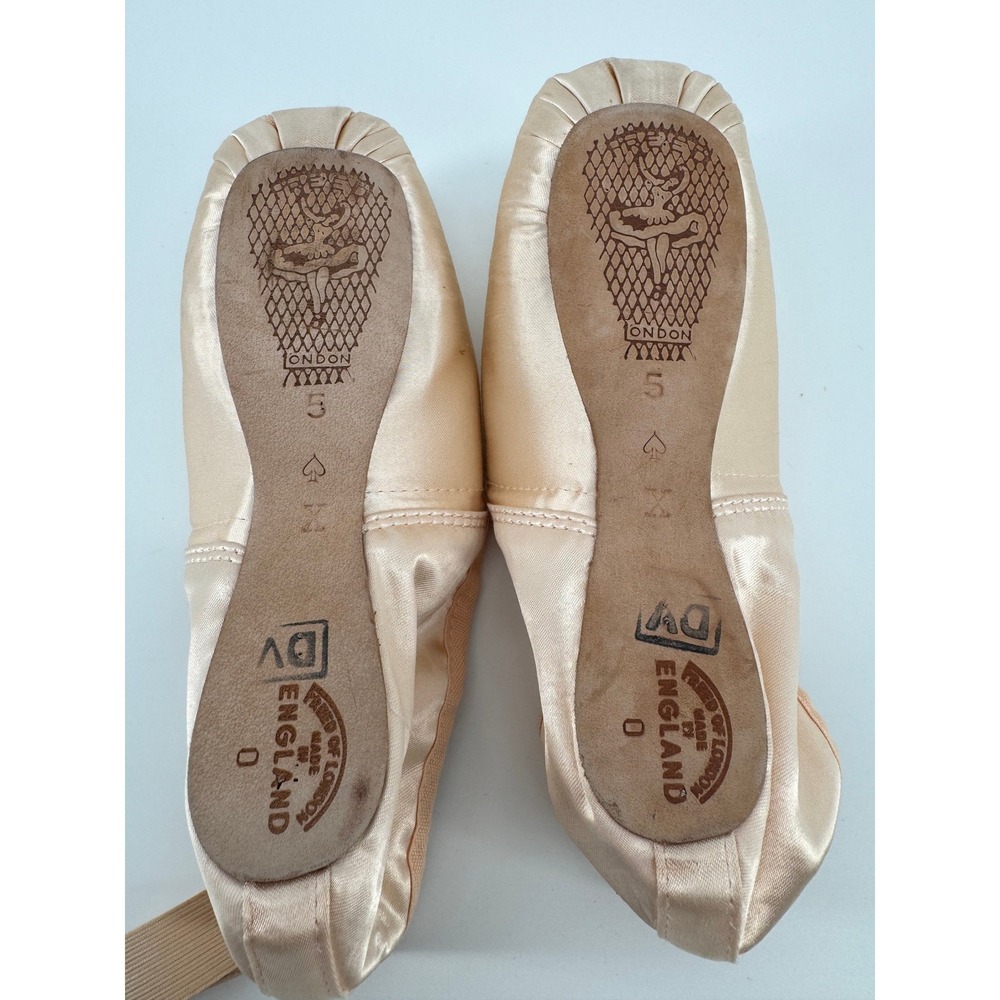 Freed London Pointe Shoes Size 5 X DV Satin Made in England Ballet Spade Maker - Picture 3 of 6